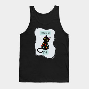 Festive as F*ck  - Festive AF Cat Tank Top